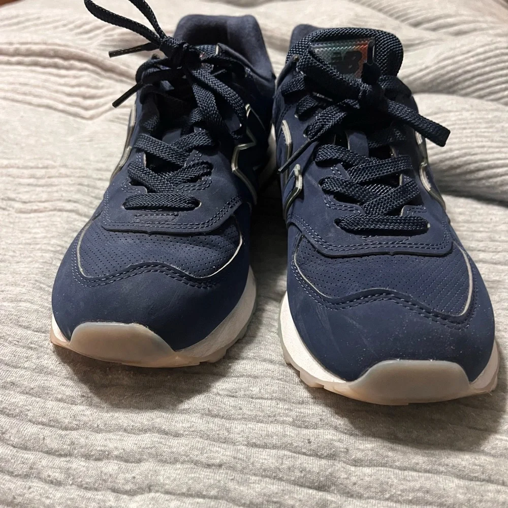 New Balance 574 Navy - Picture 3 of 7